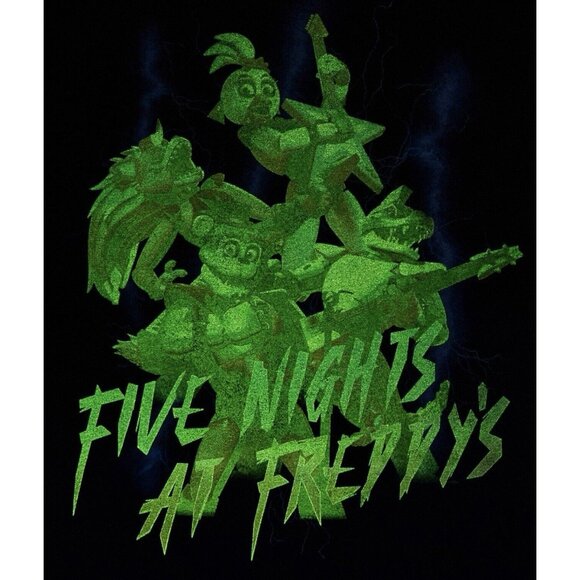 Five Nights At Freddy's Security Breach Glow In The Dark T-Shirt X-SMALL New - Picture 6 of 6